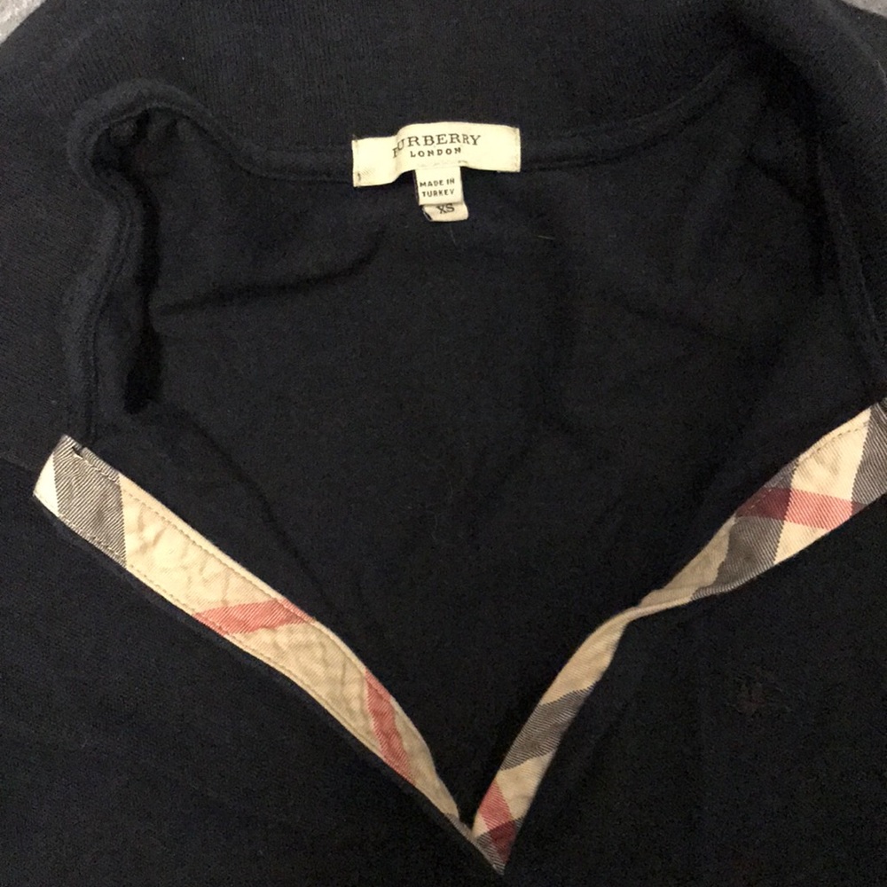 Burberry black polo shirt Xs